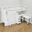 Lit mezzanine, bureau d'étude peu encombrant, deux bureaux, rangement pour bibliothèque et garde-robe, chambre contemporaine pour enfants et adolescents-1034710352-1034710355