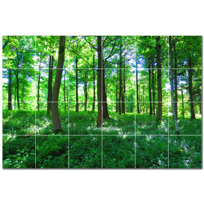 Carreau de céramique décorative 48 po x 32 po PT501045: 8 po x 8 po (ensemble de 24)