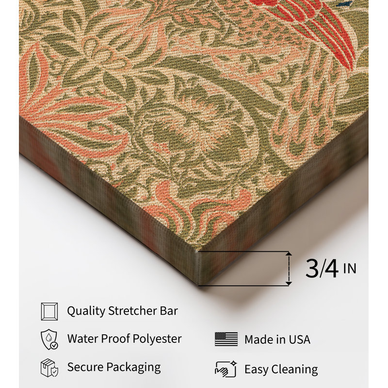 William Morris - paon n ° 2, Unframed, Canvas, 18"H x 24"W