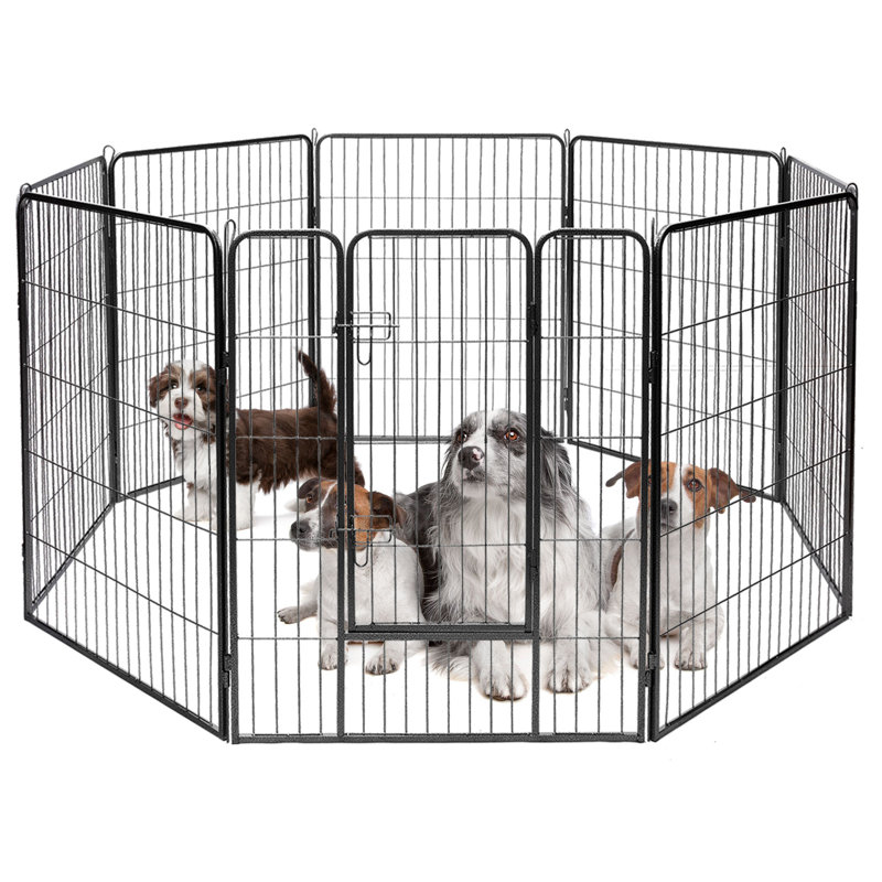 Arsenovic Metal Free Standing Pet Gate With Door