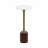 Nisha Modern Round Mango Wood and Marble Drink Table-841700281