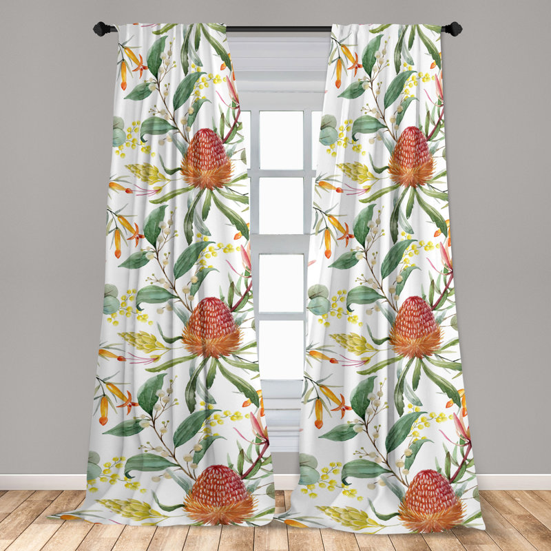 Semi Sheer Curtain Pair, 63" W x 56" L