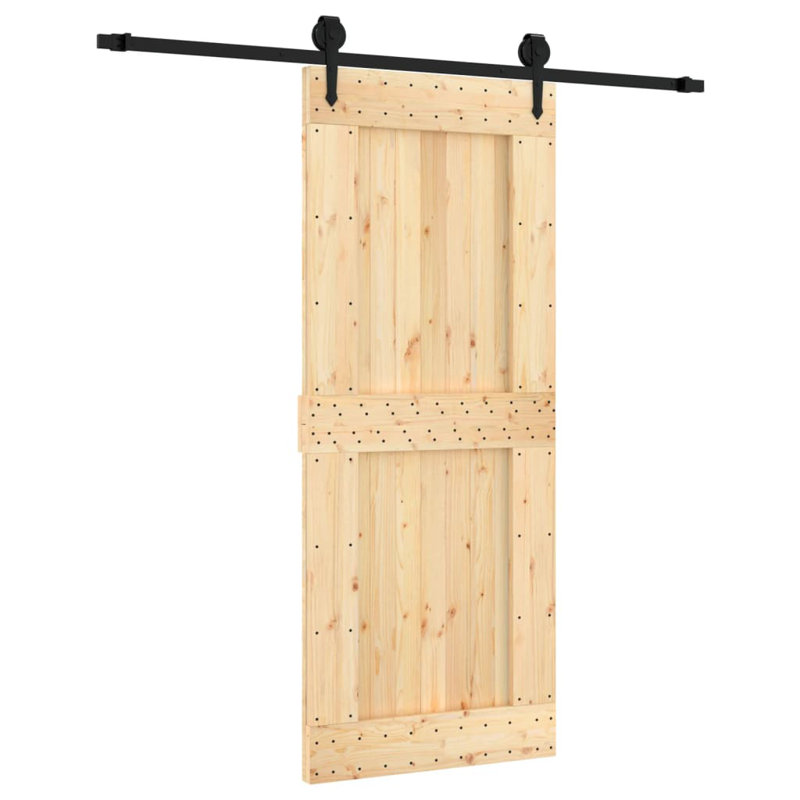 Porte coulissante avec quincaillerie Vidaxl, 33,5 po x 82,7 po