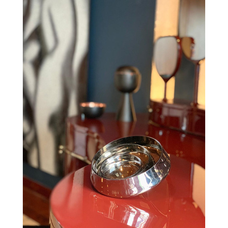 Sini Handmade Snack Bowl, Platinum Silver