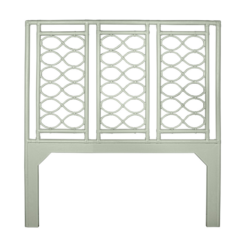 Infinity Wicker/Rattan Open-Frame Headboard, Celery Green, Queen