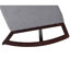 Chaise berçante gris acier avec dossier élégant
