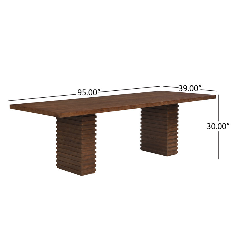 Ensemble de table de salle à manger 9 pièces Prescott, Noyer
