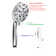 6-Inch Multi Function Dual Shower Head with 2 Flexible Bars