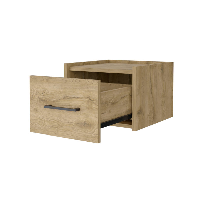 Wall-Mounted Floating Nightstand, Natural