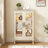 2 Glass Doors Lighted Display Cabinets with Mirrored Back Panel and Adjustable Shelves-103530913