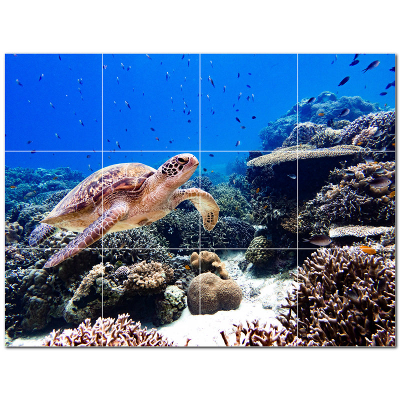 8'' x 8'' Satin Ceramic Decorative Mural