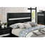 1pièce lit grand contemporain noir 1pc
