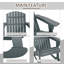 Chaise berçante Adirondack en bois Outsunny