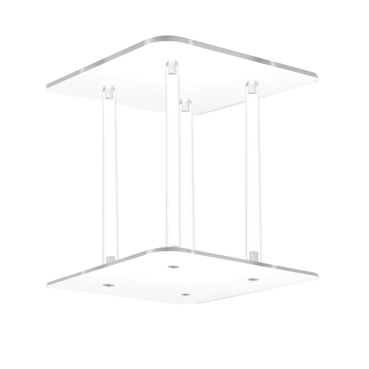 1" Rods Clear Riser Acrylic Transparent Plexiglass Pedestal Table Display Podium