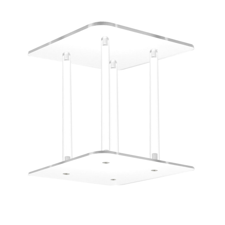 1" Rods Clear Riser Acrylic Transparent Plexiglass Pedestal Table Display Podium