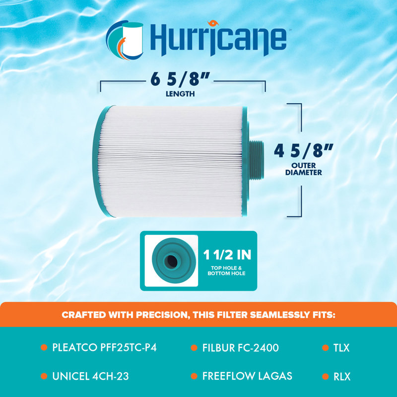 Advanced Spa Filters, 6.63" H x 4.63" W x 4.63" D