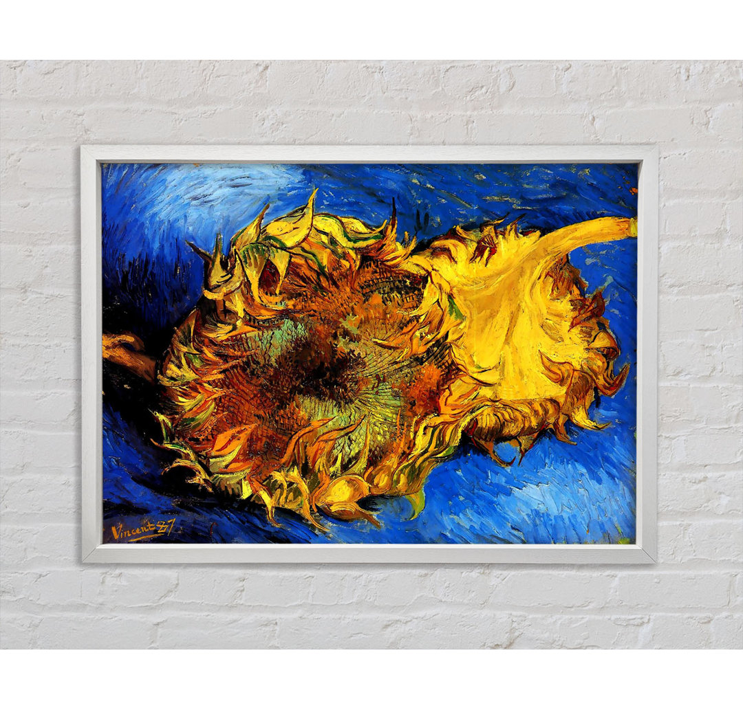 Van Gogh Zwei geschnittene Sonnenblumen 3 - Einzelner Bilderrahmen Kunstdrucke auf Leinwand