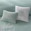 Ensemble d'édredon surdimensionné en jacquard de coton turquoise très grand-121790424-121790423