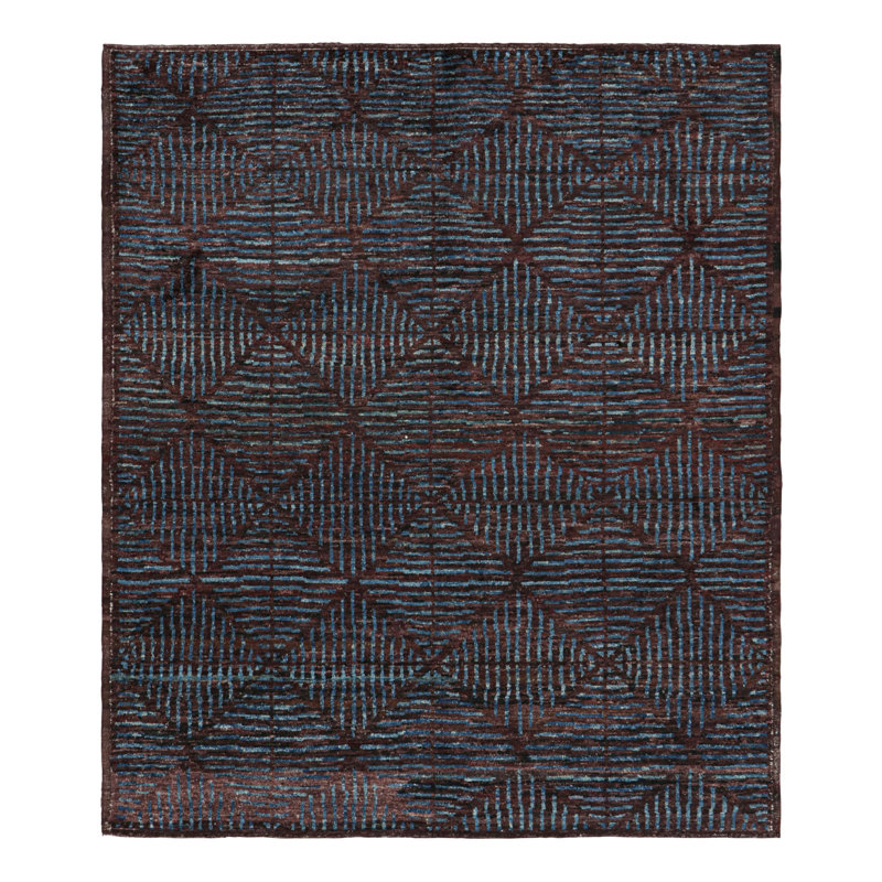 Moroccan Handmade Kilim Wool Geometric Area Rug, Square 4'