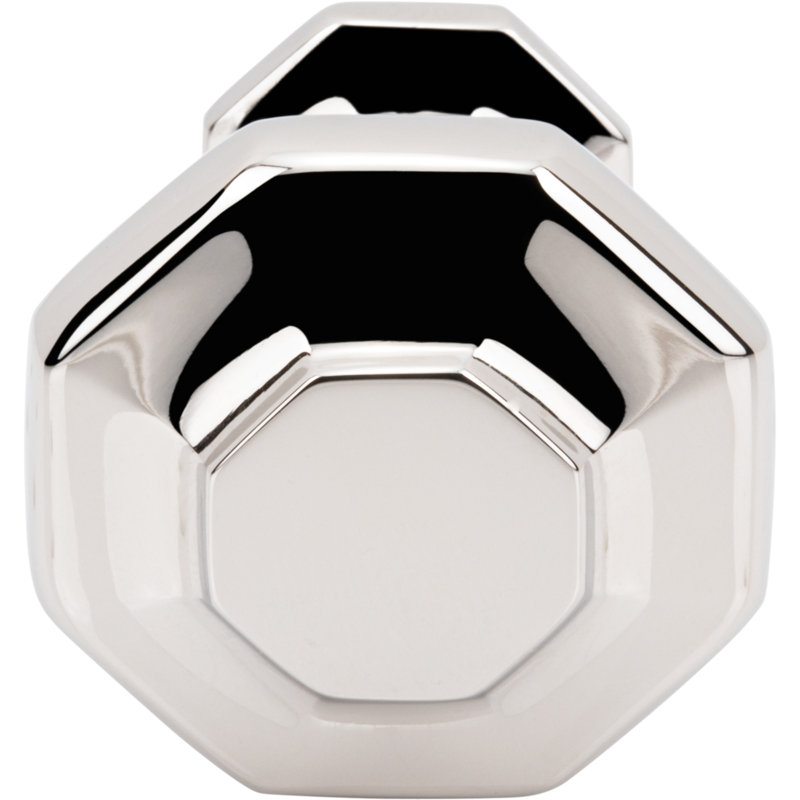 Palazzo Length Geometric Knob, Polished Nickel, 1  3/16"
