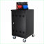 Chariot de charge mobile pour 30 tablettes / ordinateurs portables | Structure en acier | Portes verrouillables | Gestion des câbles | Métal | Noir mat