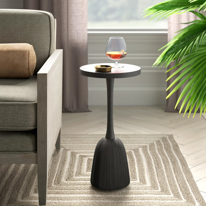 Tulee End Table, Antique Black