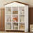 House-Shaped Storage Rack With Nine Storage Compartments, Three-Layer Bookshelf  With Colorblock Design (Bookshelf)