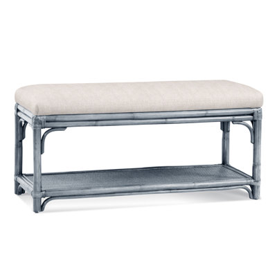 Summer Retreat Wicker Shelf Storage Bench
