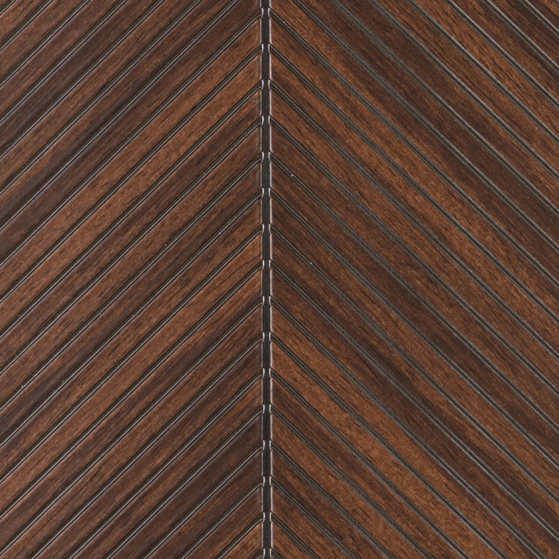 Parois en lattes de bois en polystyrène à collage L 94,5 po x l 12 po x P 0,25 po, Espresso