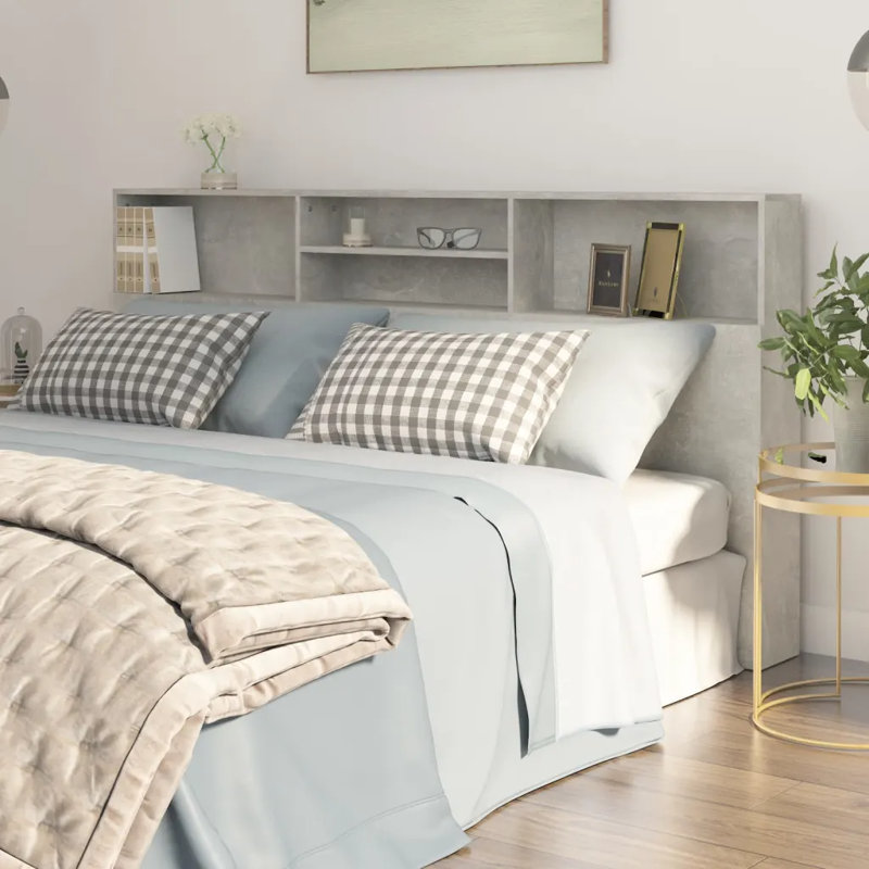 Melchor Headboard, Concrete Grey, 103.5" H x 200" W x 19" D