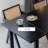 Black Rectangular Solid Wood Dining Table-1199605627