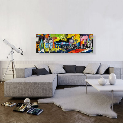 «Chypre Middle East Street Street Graffiti», reproduction d'art graphique sur toile tendue