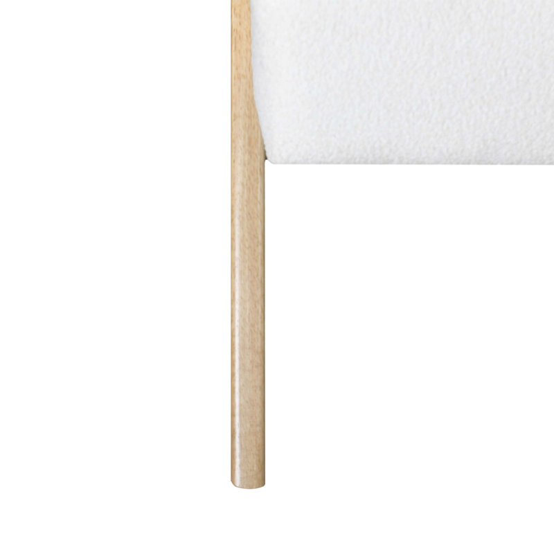 Chaise d'appoint moderne avec revêtement blanc