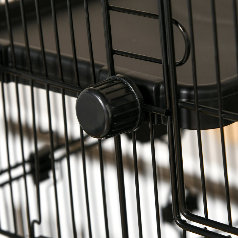 Abri portatif pour 6 animaux - Roues de construction en acier pour la mobilité, abri pour petits animaux avec cage