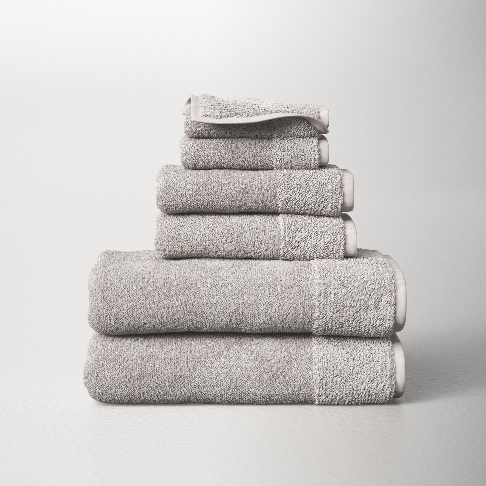Maven 6 Piece Towel Set, Dolphin Gray