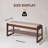 Solid Wood Upholstered Shoe Bench with Hidden Storage