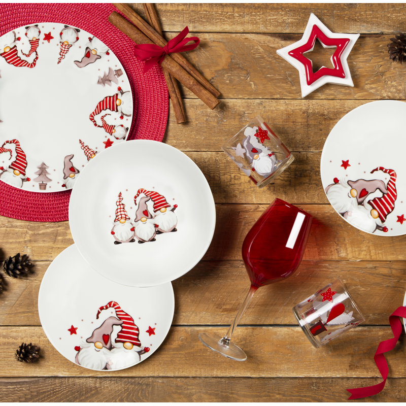 Gnomo Dinnerware Set 18 Piece - Service for 6