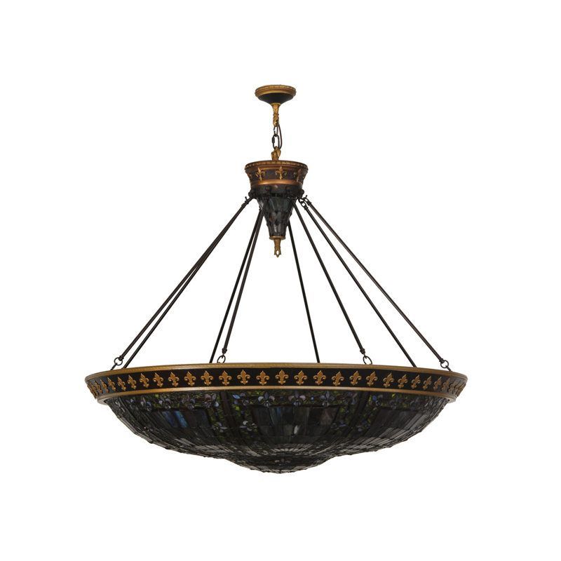 10 - Light Dimmable Urn / Bowl Chandelier