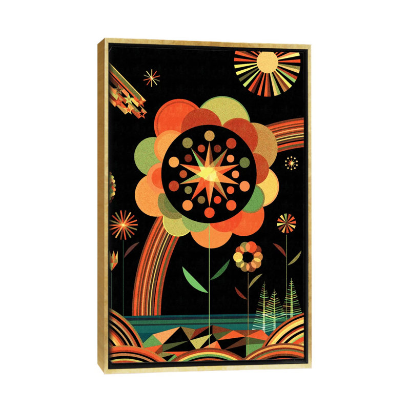 Art sur toile Joyscape, H 60 po x l 40po x P 1,5 po, Toile encadrée d'or