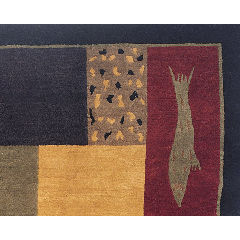 Lagoon Wool Geometric Area Rug in Purple/Red, Rectangle 11' x 17'