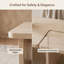 Ensemble de 2 tables basses modulaires en travertin, ensemble de tables gigognes en forme de L, table d'angle séparable pour les petits espaces et le salon
