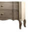 Table de chevet Agatha en finition taupe antique, trois tiroirs spacieux pour le chevet et le rangement, glissière latérale en métal pleine extension, fabrication solide, bijoux fragiles pour tiroir supérieur doublé de feutre,