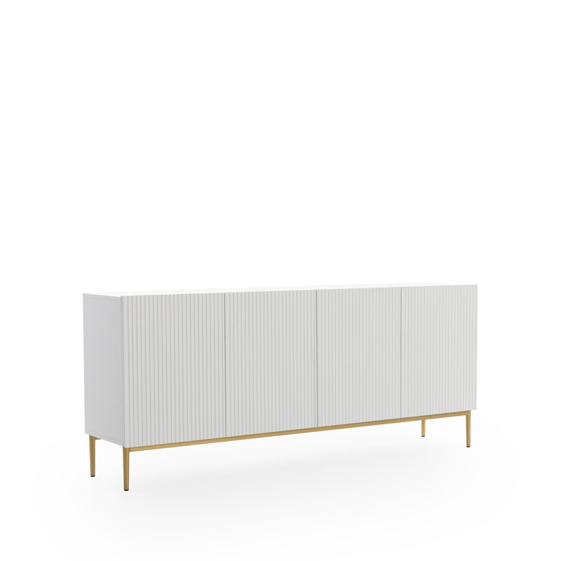 Sideboard 200 4D, White/Gold
