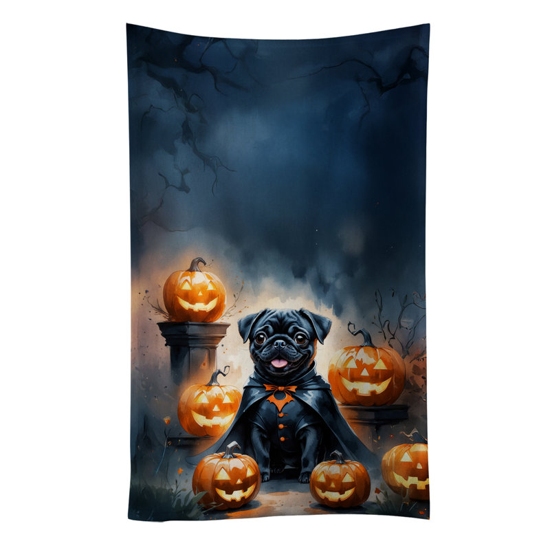 Torchon noir chiot Carlin, Pug noir