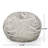 5 Foot Rounded Short Faux Fur Bean Bag, White and Gray-2134229670-2134229671