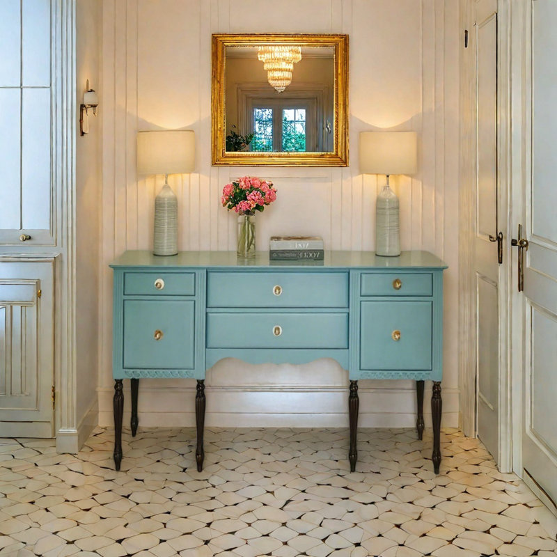 Retro Luxury Multifunctional Console Table, 37.4" H x 55.12" W x 17.72" D