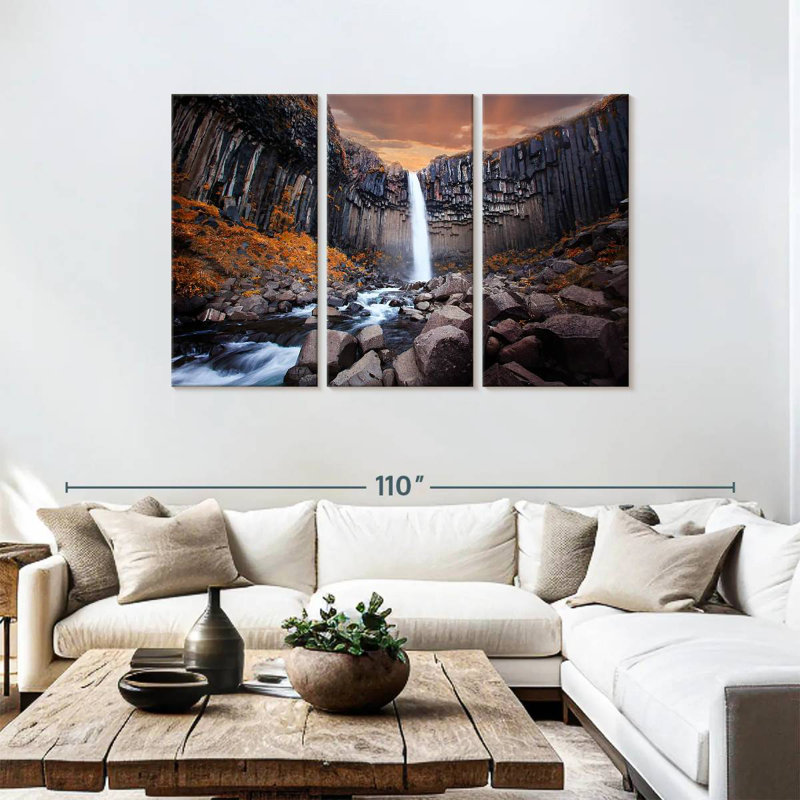 Alvord Svartifoss Waterfall, 48" H x 74" W