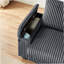 71"  Sofa Plush Corduroy Square Storage Armrest USB Port-18394115