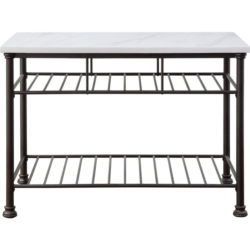 Ksandra Marble Top Kitchen Island