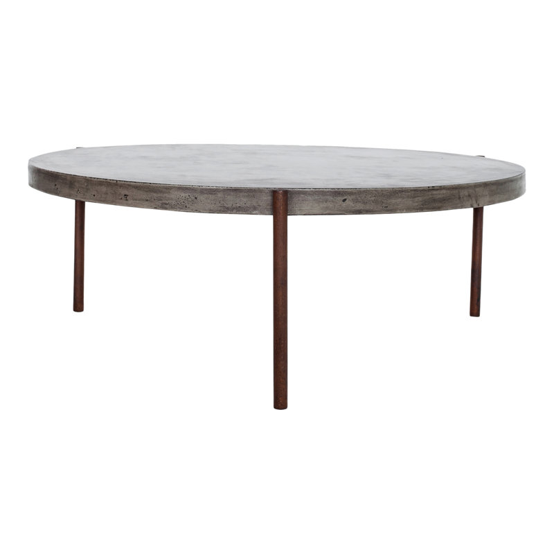 Ebbe 3 Legs Coffee Table, Dark Gray/Rusty